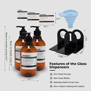 6Pcs Shower Soap Dispenser Holder for On Walls Shampoo Standing Shelf Storage