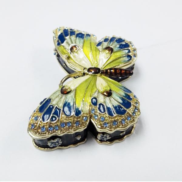 Meatl Butterfly Trinket Box Butterfly Pewter Jewelry Boxes