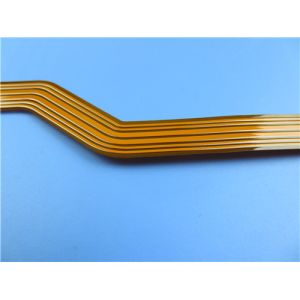 Dual Layer Flexible PCB Built On Polyimide with 2 oz Copper and Immersion Gold