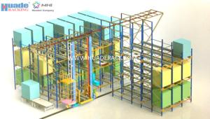 Cheap ASRS Solution Shuttle Racking System Stacker Crane Combined With Shuttle for sale