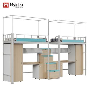 Cheap Support customization Spacious Capsule Bunk Bed with a curtain frame and staris for High-Standard Rooms for sale