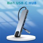 8 In 1 Type C Hub Adapter For MacBook Pro Type C Laptops USB C 3.0 SD TF