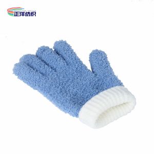 Fluffy Car Detailing Tools 15x25cm Soft Microfiber Finger Glove Elastic Tape