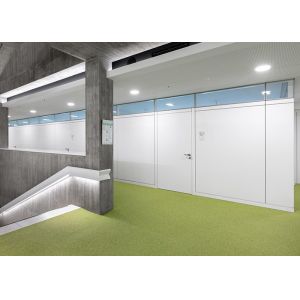 Cheap Fashionable Design Solid Partition Wall Fast Installation Office Glazed Wall With Door Lock for sale