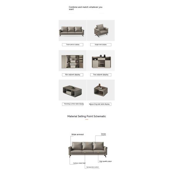Modern Office Furniture Comfortable and Beautiful Sectional Sofa Set for Three Seater
