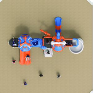 Funny Plastic Spiral Slide , Plastic Play Slides For Toddlers CAD Instruction