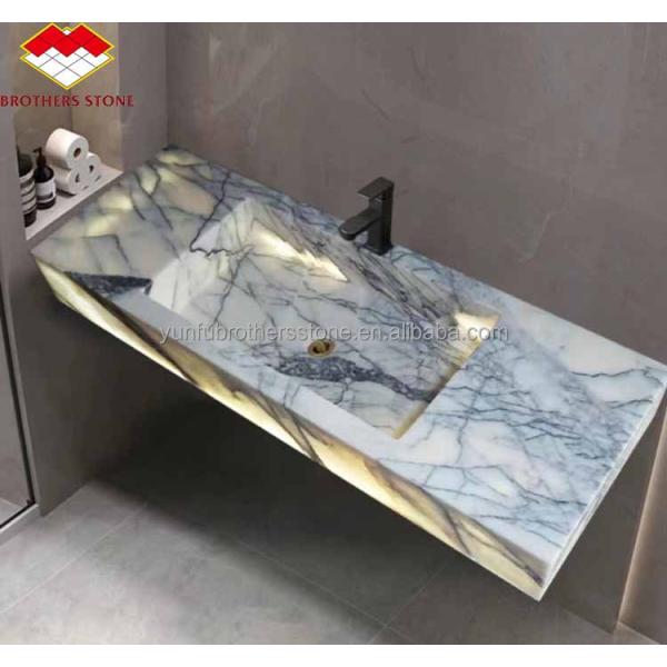 Natural Stone Decorative Sink Calcatta Viola Marble Wash Basin for Luxury Bathroom