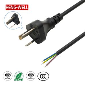 HENG-WELL CCC 3-Pin Power Cord Stripped 0.6M 1.5M 1.8M China Cords for Computer