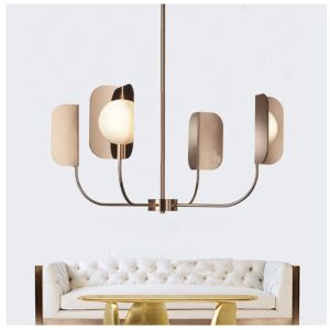 Cheap Nordic rose chandelier Metal G9 Led Living Room Plate Shiny Bedroom LEAF Chandelier(WH-MI-344) for sale