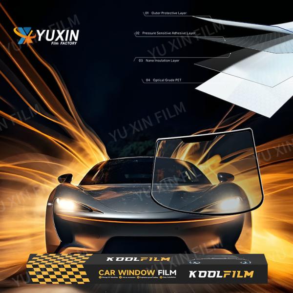 Quality Automative Nano Ceramic Window Tinting Film With PET Layer 60inchx100feet wholesale