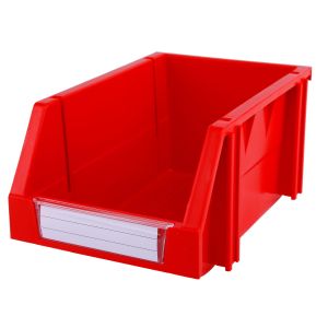 128x222x59mm Supermarket Plastic Shelf Bin Industrial Multi Function Storage Bin