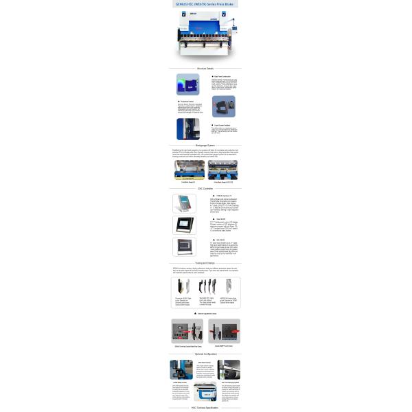 SIEMENS Main Motor CNC Hydraulic Sheet Metal Bending Machine