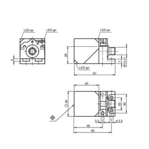 Pepperl+Fuchs NBB20-L2-A2-V1-3G-3D Inductive Sensor | 20mm, 2-Wire, NO, IP67,