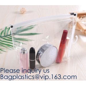 Custom Logo Zip Lock Transparent PVC EVA Cosmetic Bag,Reusable EVA swimwear bag