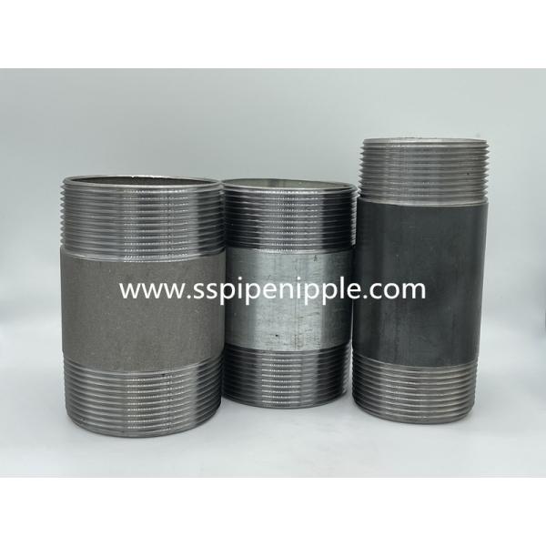 Quality Threaded Black Steel Pipe Nipples  1" Long Hot Galvanized Surface wholesale