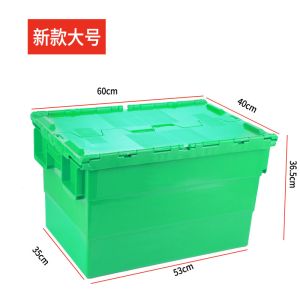 Best Quality Heavy Duty Recyclable Plastic Storage With Lid Tote Box Attached