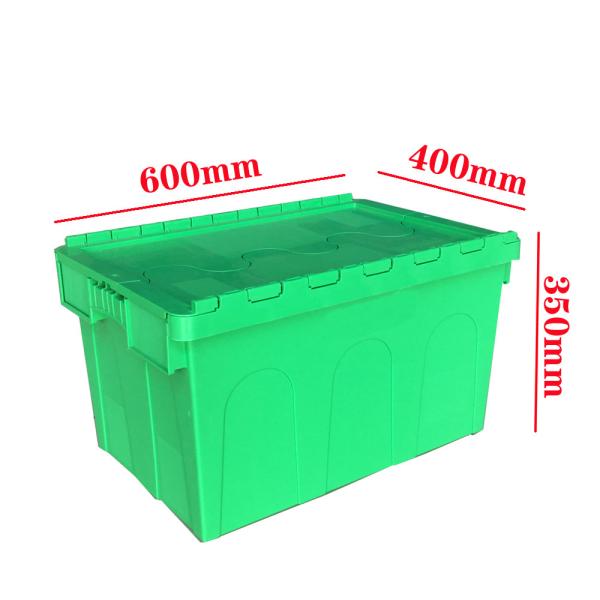 Internal Size 550*370*320mm Large Stackable Plastic Crate for Attached Lid