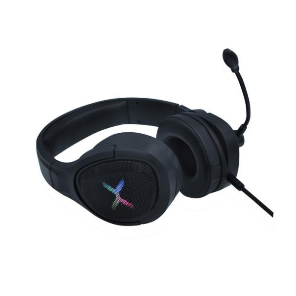 Flexible Mic RGB Gaming Headset PC Iron Mask Surface Easy Volume Control