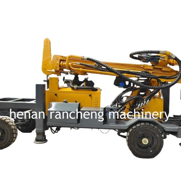 Quality 220m Wheel Mounted Water Well Drilling Rig With 1.4m High Hydraulic Leg wholesale