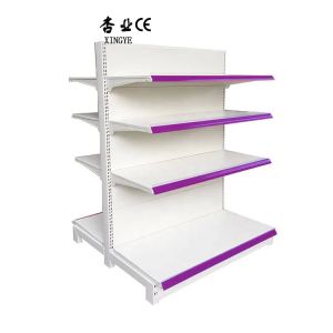 Factory Custom size color gondola shelving retail 4-layer supermarket shelving