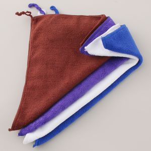 Colorful Square Super Absorbent Towel With A Cloth Hook 30 * 30CM