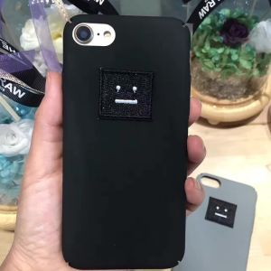 Hard PC Frosted Small Square Cloth Stare Expression Pasted lCell Phone Case Back