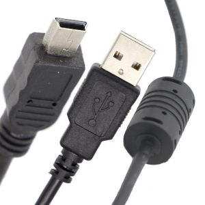 1m Digital Camera Magnetic Ring Mini USB Data Charger Cable with Ferrite