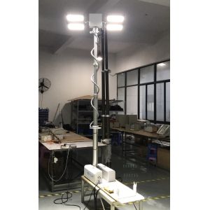 fire truck vertical mounted pneumatic mast light - tilt and turn unit-4x1000W