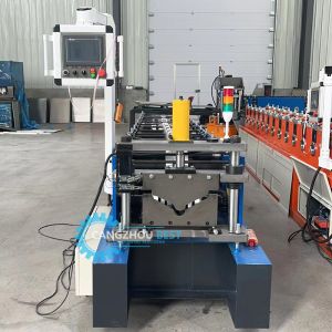 Galvanized Rain Gutter Profile Rollformer Machine With PLC Control