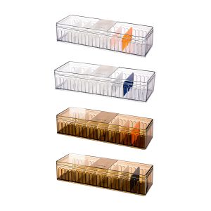 8 Grids Adjustable Office Cable Organizer Box Customizable Compartments Safe