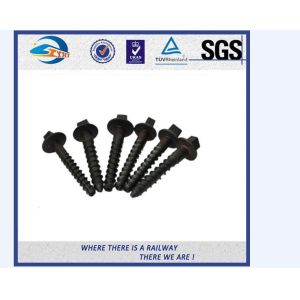 Q235 35# 45# DHS 35 Railroad / Railway Sleeper Screws , Tensile strength ≥800Mpa