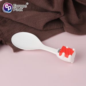 Plastic rice spoon can stand handle cute handle