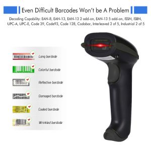 Inventory Handheld Barcode Machine Scanner 1D Bluetooth Laser Qr Code Scanner