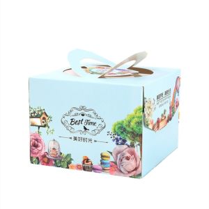 Matt Lamination Cardboard Pastry Cake Box Dessert For Donut Packaging