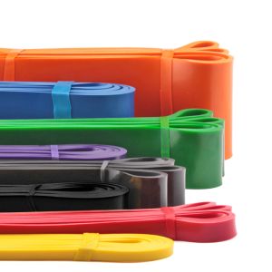 China Micogo Manufacture TPE Material 2080*4.5*13/21/32/44 Loop  Resistance Bands Pull up Assist  Power Bands for Body Stretching on sale