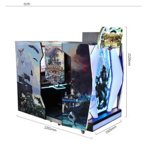 A Pirate Boat Shooting Game Machine 55 Inch LCD Monitor With 12 Months Warranty