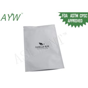China Matte White Resealable Foil Bags Doypack Moisture Proof For Premium Rocked Tea on sale
