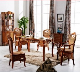Quality Rattan Wood Dining Set RWDS 05 wholesale