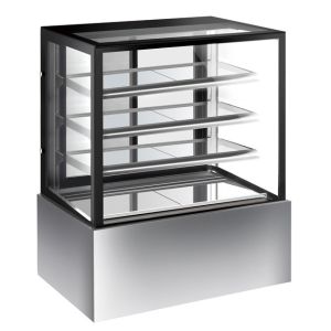 Stainless Steel Base Refrigerated Cake Display Cabinets Fast Refrigeration,510L