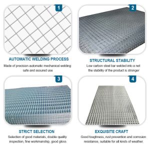 Galvanized Steel Wire Welded Wire Mesh Panel 6x6 Reinforcing Panels for Building