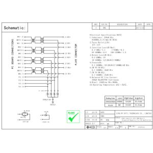 0826-1X1T-M1-F CONN MAGJACK 1PORT 1000 BASE-T AutoMDIX