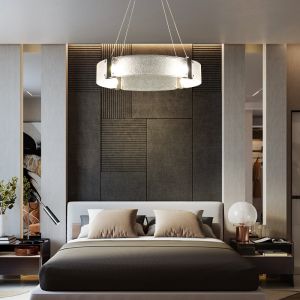 Postmodern living room chandelier simple creative bedroom nordic style lamp