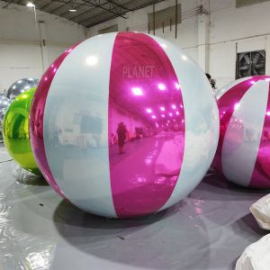 Giant Durable PVC Inflatable Shiny Mirror Ball Inflatable Mirror Balloon For