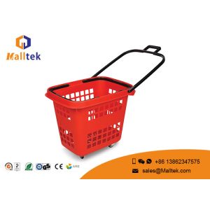 China New PP Collapsible Plastic Shopping Trolley Baskets Durable Easy Carrying on sale