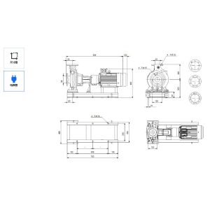 Grundfos NK 32-205 1/207 Non Self Priming Single Stage Volute Centrifugal Pump