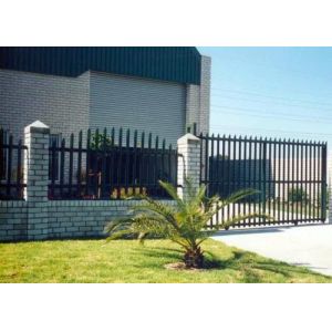 D Section Steel Palisade Fencing , RAL9016 4ft Palisade Fencing