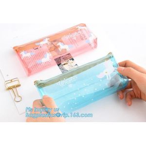 Vinyl Clear PVC Cosmetic Bag in Slider Zipper Toiletry Travel Packaging Bag, pvc