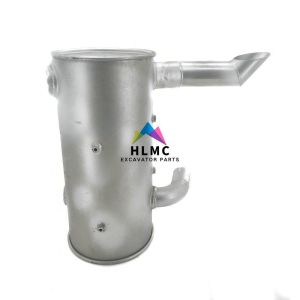 Cheap Daewoo DH55 Excavator Spare Parts Silencer Muffle DH55 D 220 H 490 IN 51 EX 63.5 Clamp 50*55 for sale
