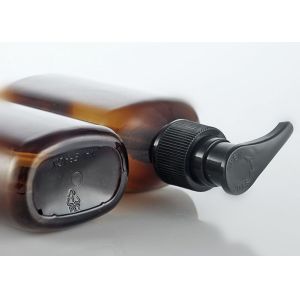 Brown 125ml Amber Square Pet Bottle With Cleanser Pump