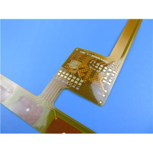 Dual Layer Flexible PCB Built on Polyimide With Immersion Gold and Yellow Mask